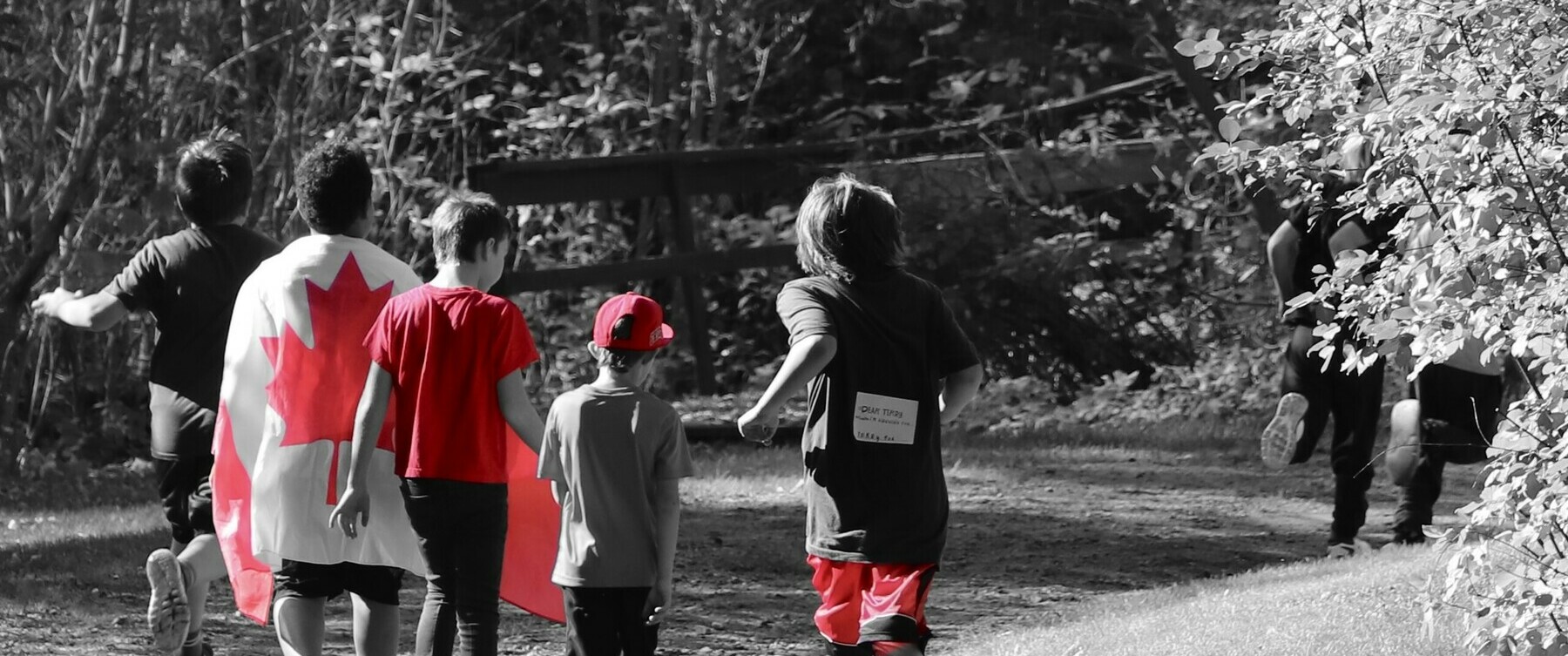 Students participating in the Terry Fox Run